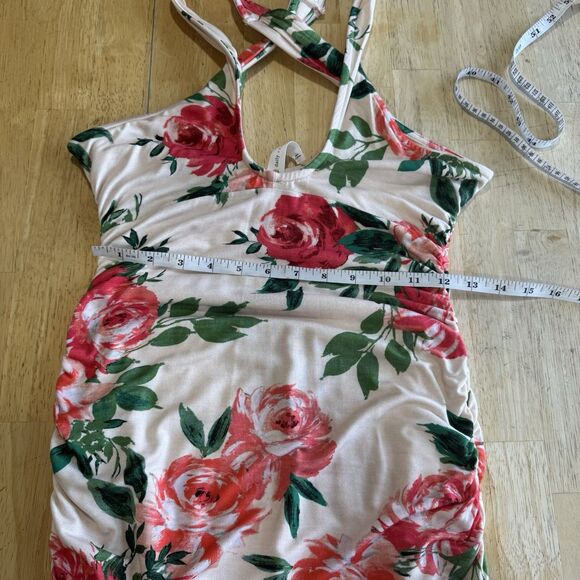 Anthropologie Daily Practice Eureka Floral Print Dress Bodycon Soft Size XS NEW - Picture 9 of 15